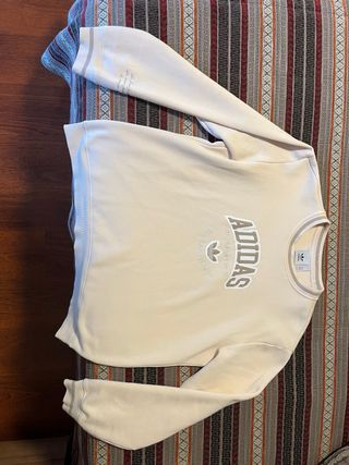 Sudadera Adidas Beige Logo Arqueado