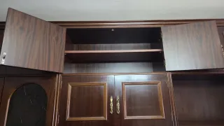 Librería madera y cristal años 60