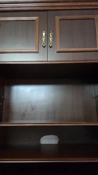 Librería madera y cristal años 60