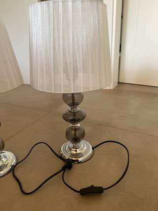 Conjunto Lámparas de mesita de noche de cristal