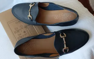 Mocasines de piel negros Talla 38