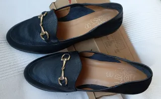 Mocasines de piel negros Talla 38