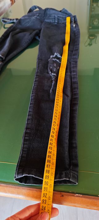 Salopette skinny nera Terranova strappi XS