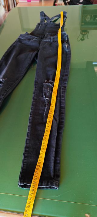 Salopette skinny nera Terranova strappi XS