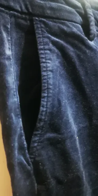 Pantalón terciopelo azul berenjena