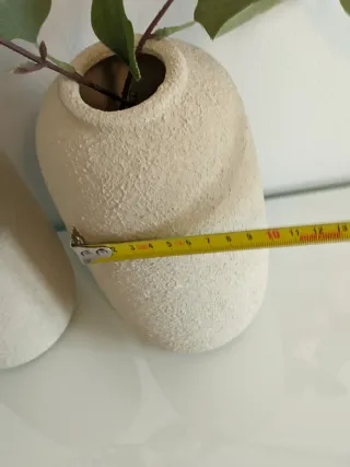 Jarrones decorativos beige cerámica