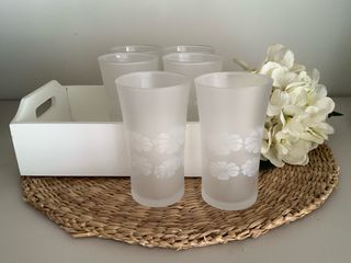 Juego de 6 vasos decorados