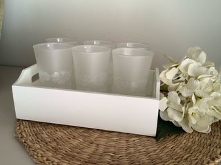 Juego de 6 vasos decorados