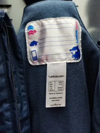 Buzo Nieve Talla 2 Wed'ze