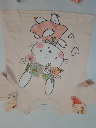 Completo bambina 3/4 anni rosa  arancione