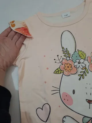 Completo bambina 3/4 anni rosa  arancione