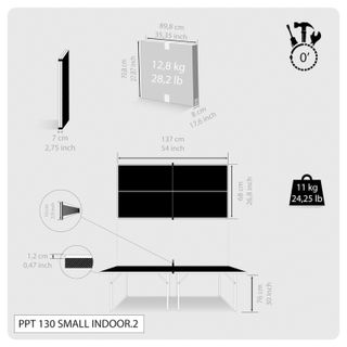 Mesa de ping-pong, PPT 130 small indoor negro