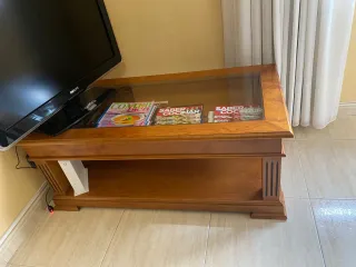 Mesa de centro madera y cristal