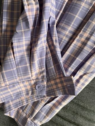 Falda Plisada Cuadros Morado y Rosa