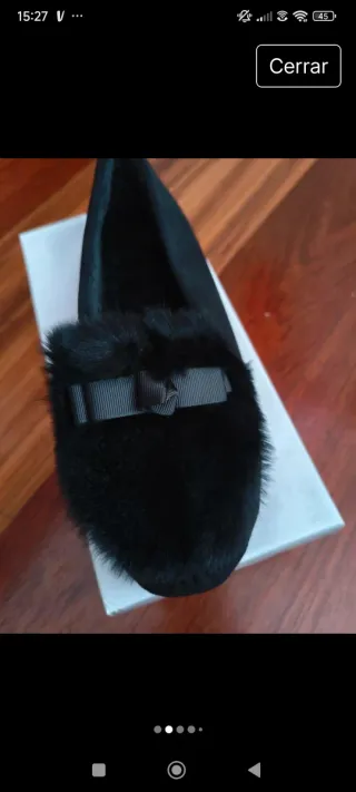 Zapatos negros con pelo interior