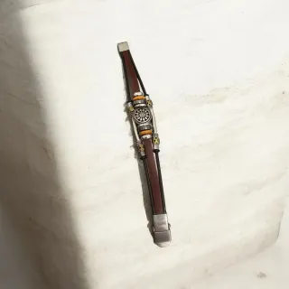 Pulsera Cuero Genuino Estilo Bohemio