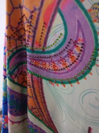 Vestido estampado multicolor Natural