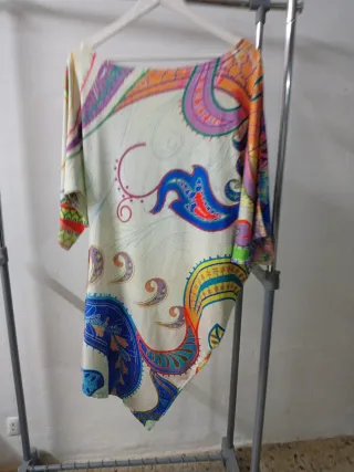 Vestido estampado multicolor Natural