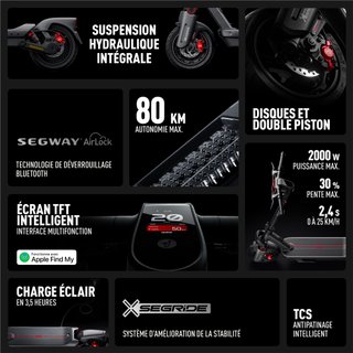 Patinete eléctrico alta autonomía Segway Ninebot MAX G3 E