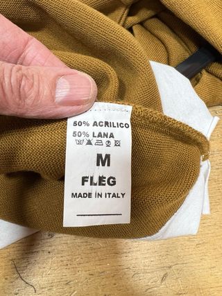 Maglione uomo scollato marrone e bianco