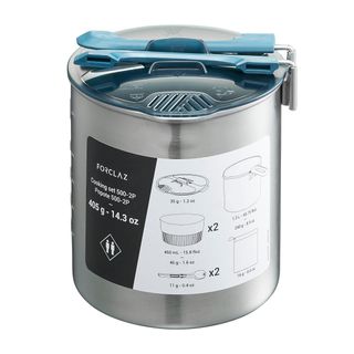 Fiambrera de camping y trekking  2 personas de acero