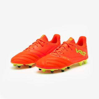 BOTAS DE FÚTBOL NIÑO PIEL CON CORDONES VIRALTO II FG ACID