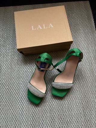 Sandalias LALA verdes talla 36