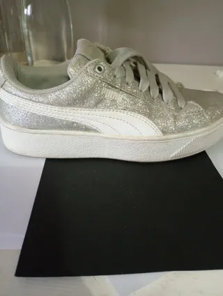 Scarpe Puma donna glitter argento