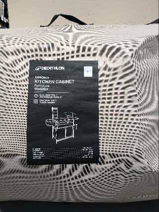 Mueble cocina camping XL, fregadero 10L, mampara y espacio