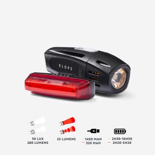 Kit luces bicicleta LED ST 920 Delantera/trasera USB