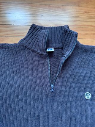 Jersey North Sails cremallera azul vintage