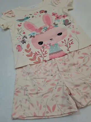 Completo bambina 3/4 anni rosa, panna