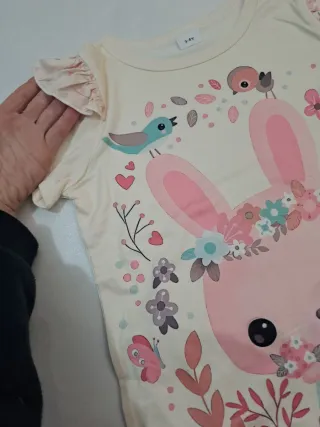 Completo bambina 3/4 anni rosa, panna