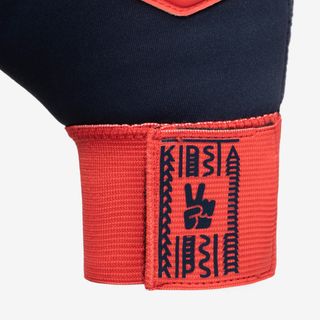 Guantes de portero de fútbol NIÑO F100 SUPERESIST rojo/azul
