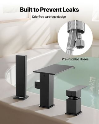 Rubinetto per Vasca da Bagno con 3 Fori Rubinetto