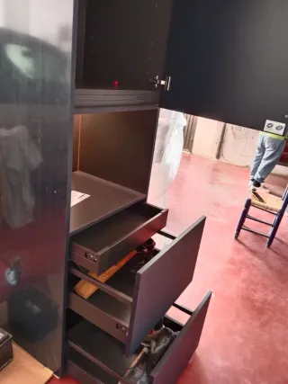 Mueble almacenaje color azul marino oscuro-plomo