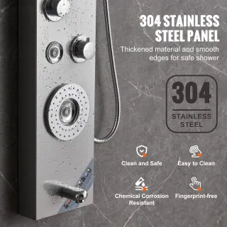 Sistema Pannello Doccia 6 Modalità Doccia LED