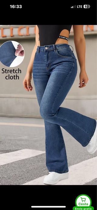 Pantalones vaqueros elásticos T-L/XL