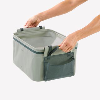 Fregadero compacto de camping 10L con depósito para aguas