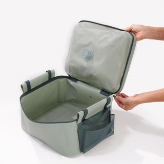 Fregadero compacto de camping 10L con depósito para aguas