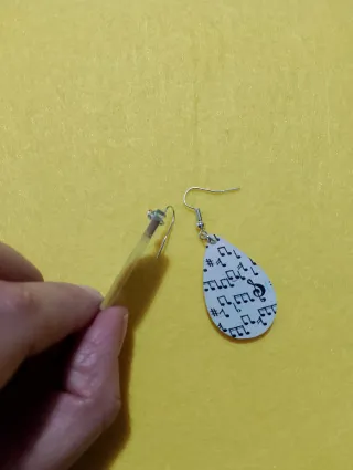 Orecchini pendenti nota musicale & chiave di sol