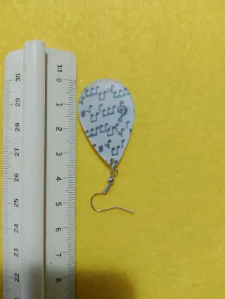 Orecchini pendenti nota musicale & chiave di sol