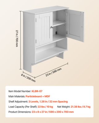 Mobiletto Bagno Pensile Armadietto Bagno Sospeso