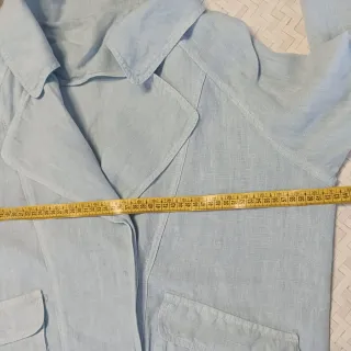 Chaqueta Lino Mujer Azul