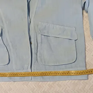 Chaqueta Lino Mujer Azul