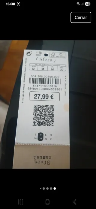 PLUMAS SFERA VERDE TALLA S CASI NUEVO