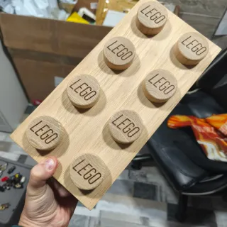 Cajas de madera Lego roble