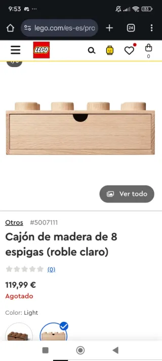 Cajas de madera Lego roble