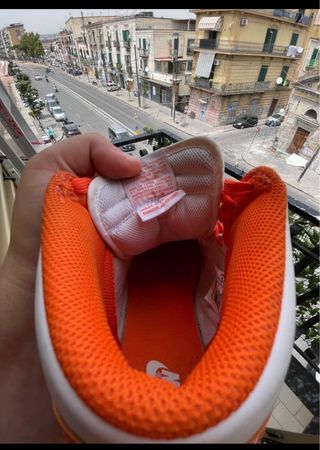 Nike Dunk High Arancione Bianco