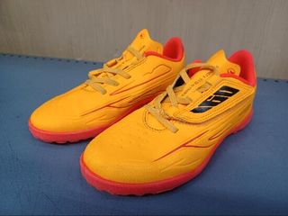 Botas de fútbol niño con velcro 160 easy turf naranja